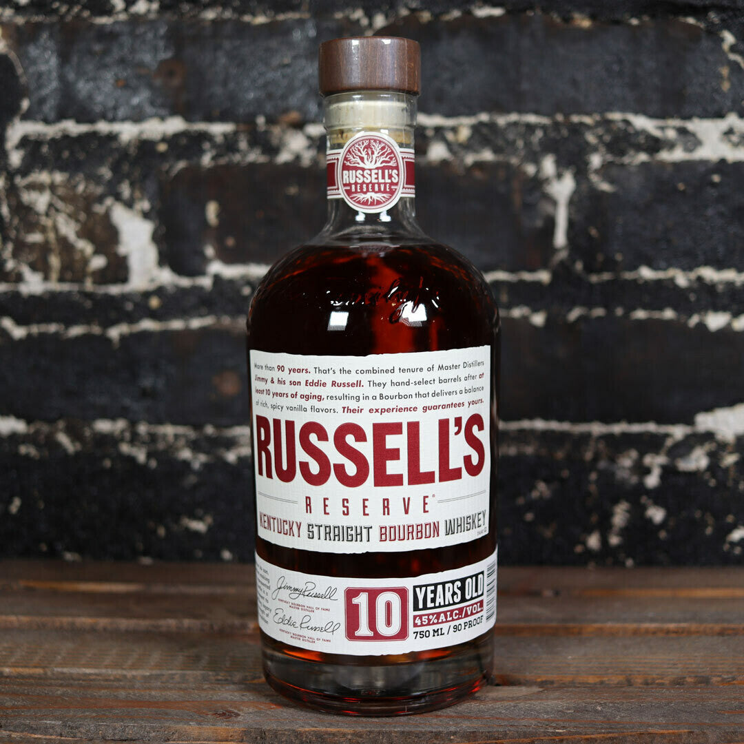 Incubus Redaktør skuffe Russell's Reserve Straight Bourbon Whiskey 10 YR. 750ml.