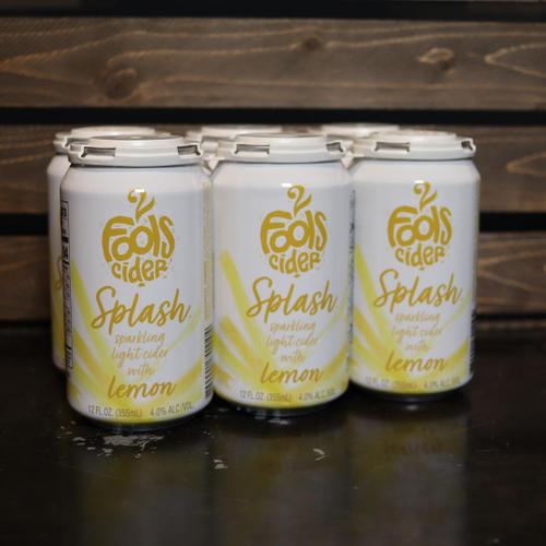 2 Fools Cider Splash Sparkling Lite Cider with Lemon 12 FL. OZ. 6PK Ca