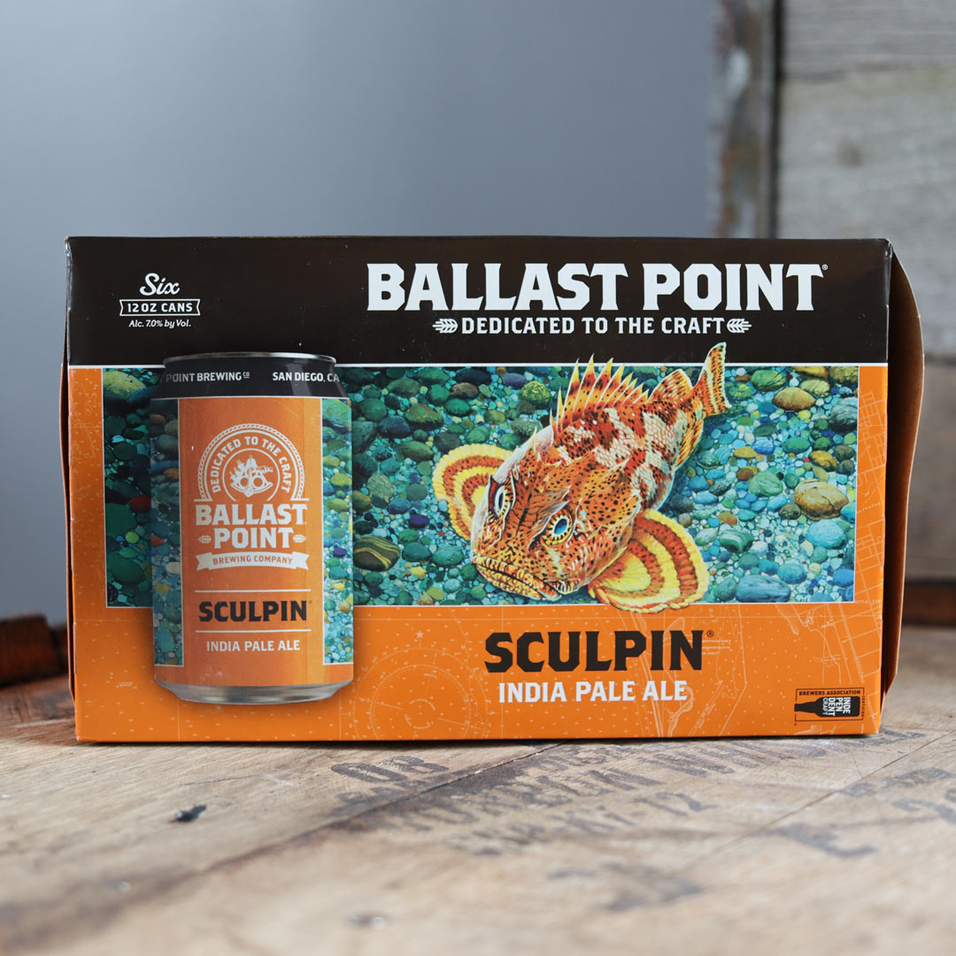 Ballast Point Sculpin IPA 12 FL. OZ. 6PK Cans