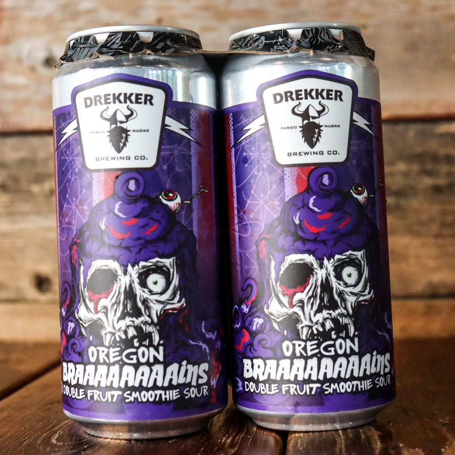 Drekker Oregon Brains Double Fruit Smoothie Sour 16 FL. OZ. 4PK Cans