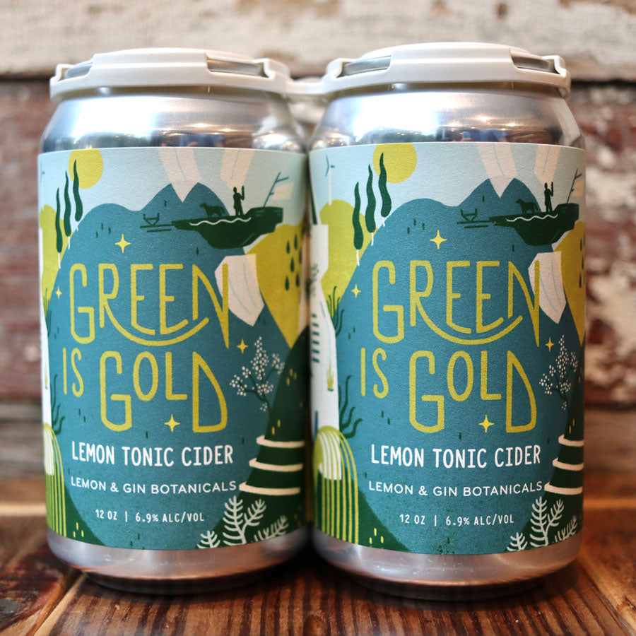 Graft Ciders Green is Gold Lemon Tonic Cider 12FL. OZ. 4PK Cans