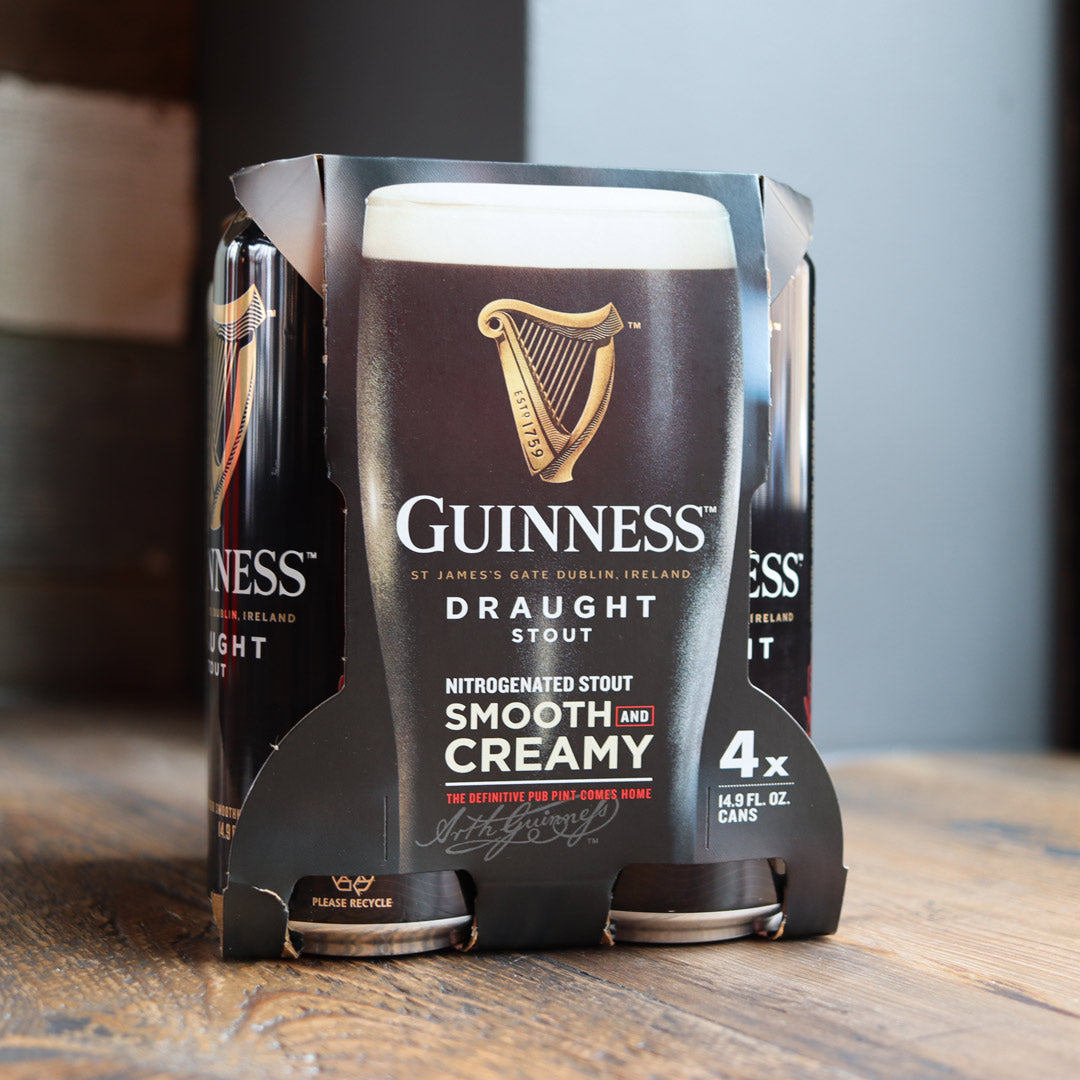 Guinness Draught Pint Glass 20oz (Pack of 4): Beer