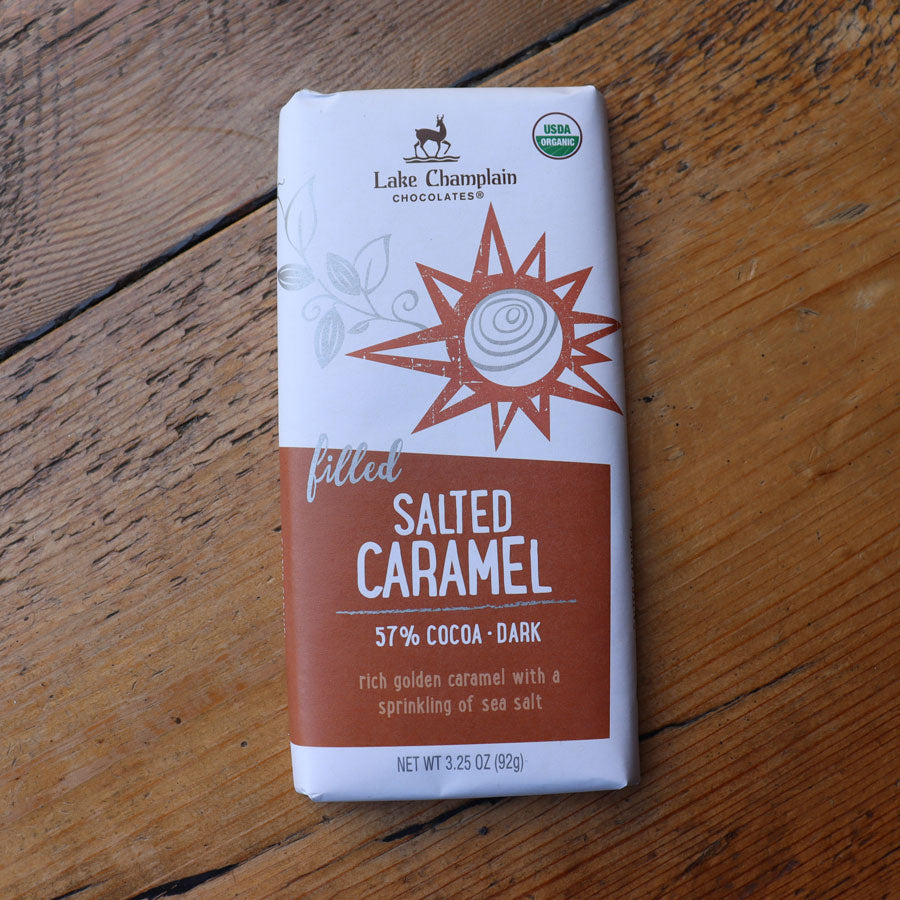 Lake Champlain Filled Salted Caramel Chocolate Bar 3.25oz.