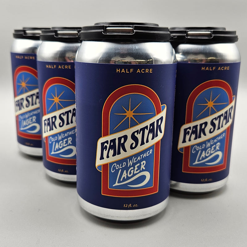 Half Acre Far Star Cold Weather Lager 12 FL. OZ. 6PK Cans