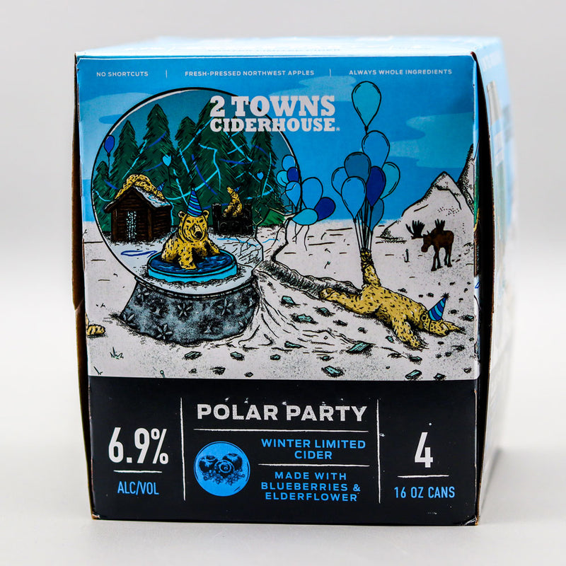 2 Towns Polar Party Hard Cider 16 FL. OZ. 4PK Cans