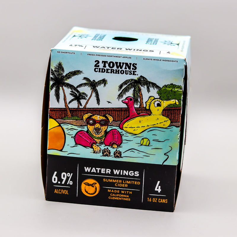 2 Towns Hard Cider Water Wings 16 FL. OZ. 4PK Cans
