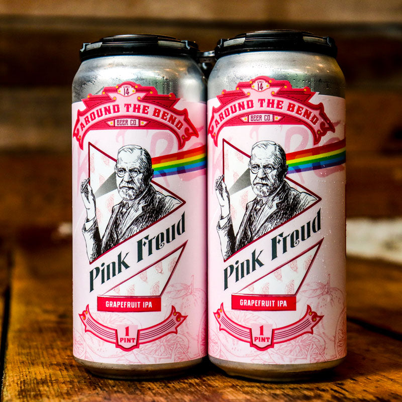 Around The Bend Pink Freud Grapefruit IPA 16 FL. OZ. 4PK Cans