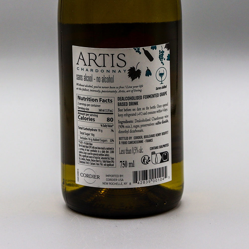 Artis No Alcohol Chardonnay France 750ml - Main Image