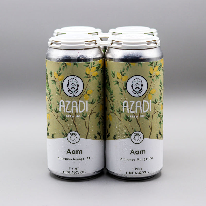 Azadi Aam Alphonso Mango IPA 16 FL. OZ. 4PK Cans