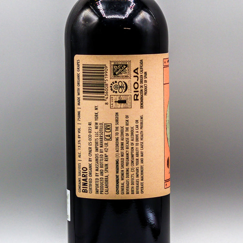 Bodegas Binario Organic Tempranillo Rioja Spain 750ml