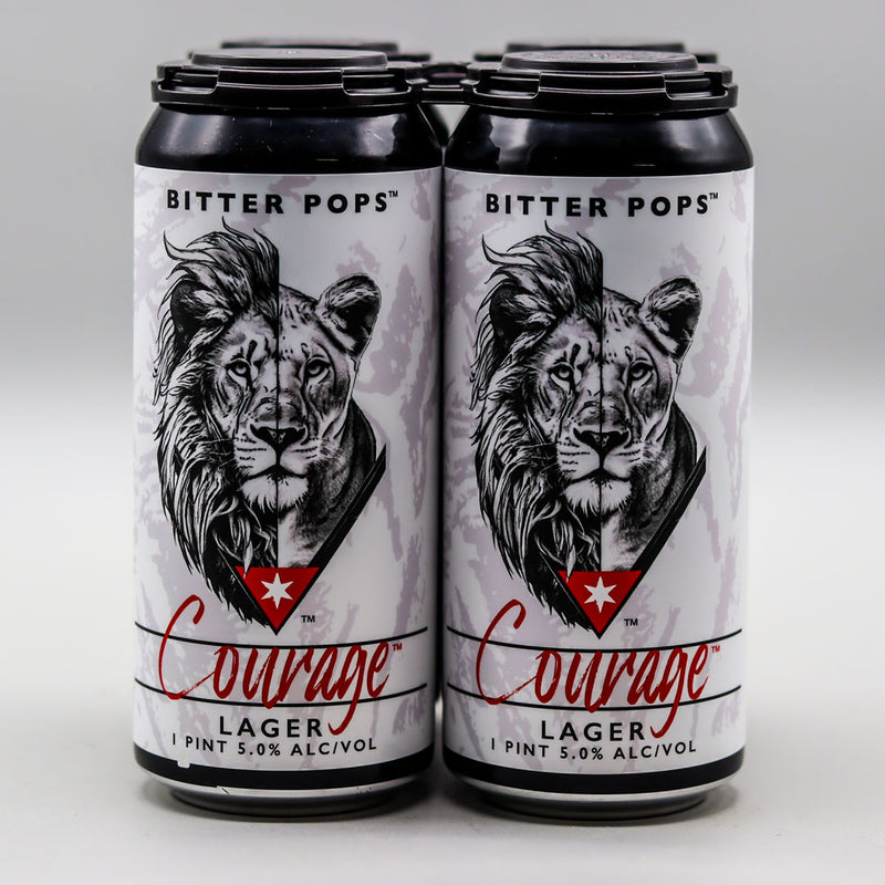 Bitter Pops Courage Lager 16 FL. OZ. 4PK Cans