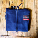 Bitter Pops Unisex Full Zip Navy Hoodie w/ Patch