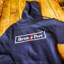 Bitter Pops Unisex Full Zip Navy Hoodie w/ Patch