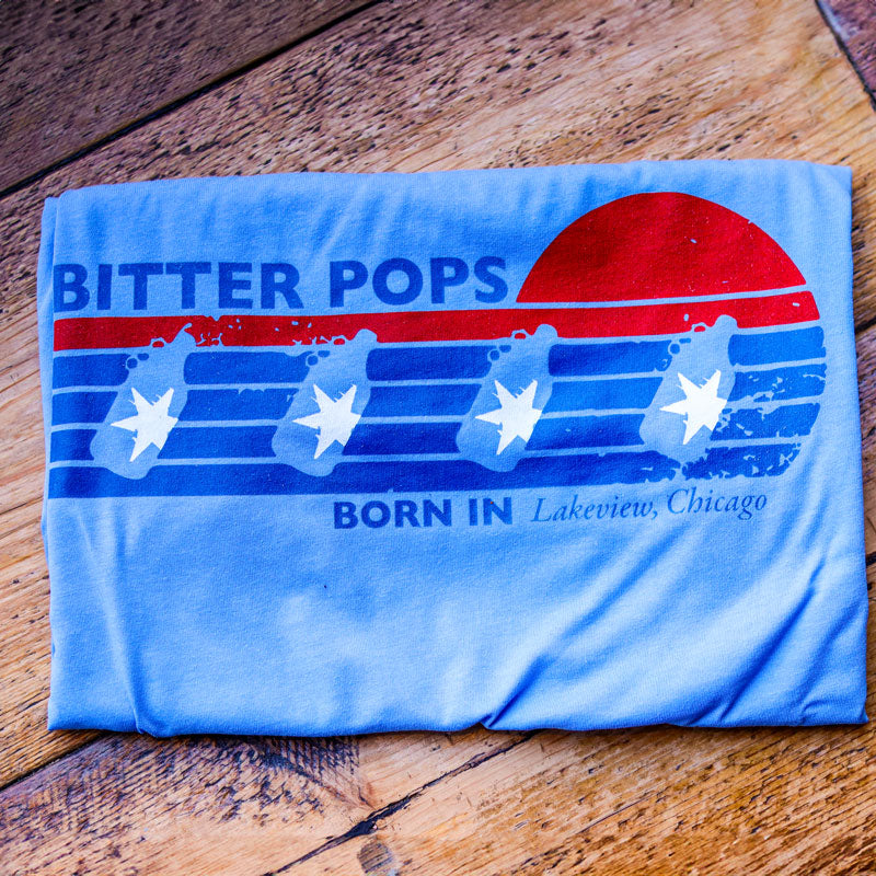 Bitter Pops Unisex T-Shirt Power Blue Retro Growler