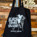 Bitter Pops Hexe Black Capped Saw Wing Tote Bag
