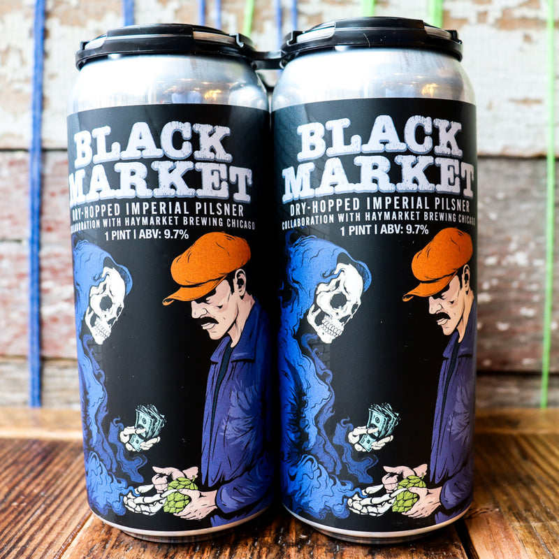 Black Horizon Haymarket Black Market Imperial Pilsner 16 FL. OZ. 4PK Cans