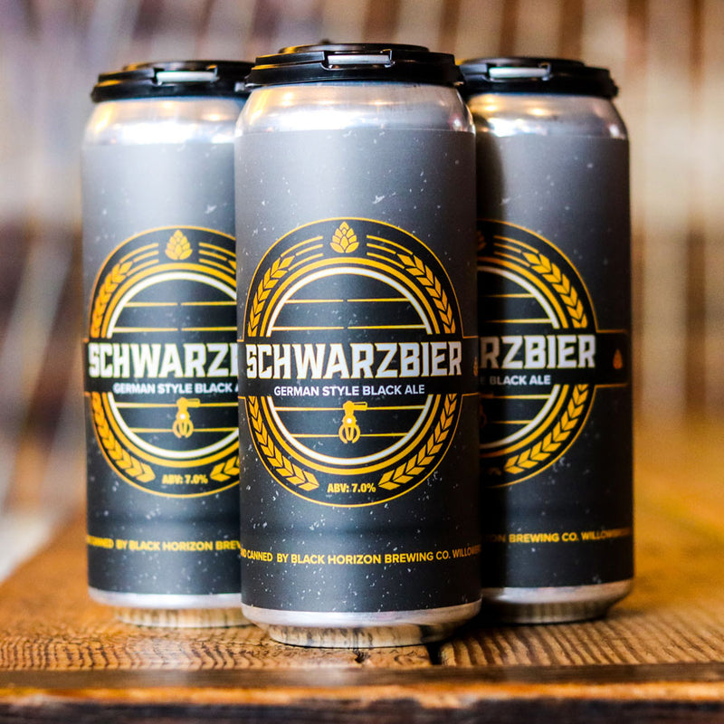 Black Horizon Schwarzbier German Style Black Ale 16 FL. OZ. 4PK Cans