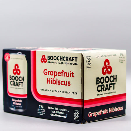 Boochcraft Hard Kombucha Grapefruit Hibiscus 12 FL. OZ. 6PK Cans