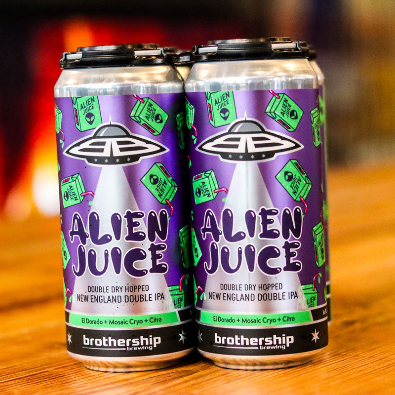 Brothership Alien Juice DDH Hazy DIPA 16 FL. OZ. 4Pk Cans