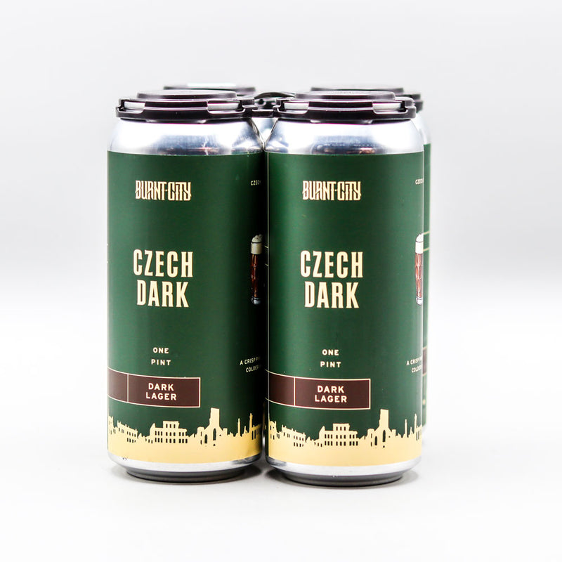 Burnt City Czech Dark Lager 16 FL. OZ. 4PK Cans