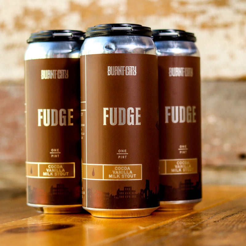 Burnt City Fudge Milk Stout 16 FL. OZ. 4PK Cans