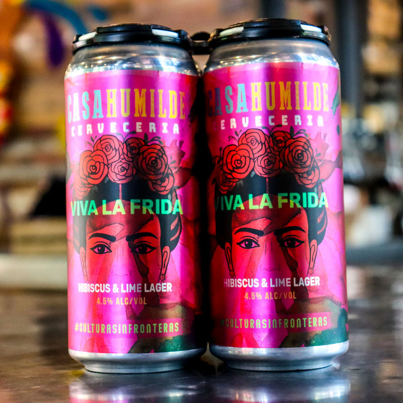 Casa Humilde Viva La Frida Lager w Hibiscus and Lime 16 FL. OZ. 4PK Cans