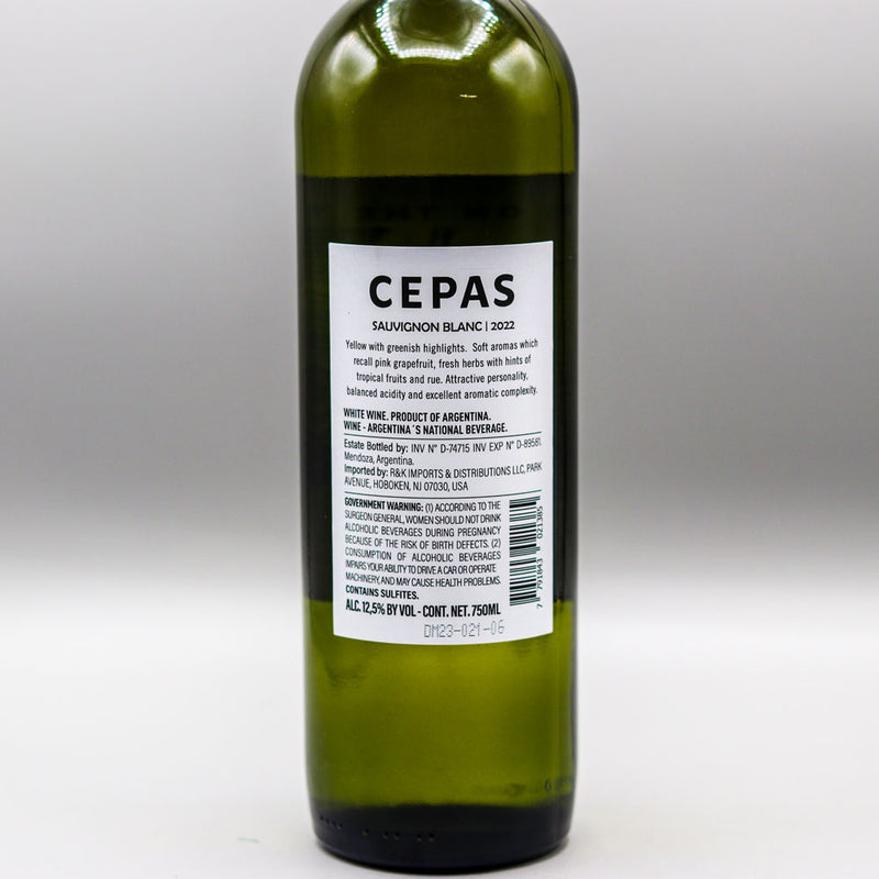 Cepas from the Vine Sauvignon Blanc Mendoza Argentina 750ml