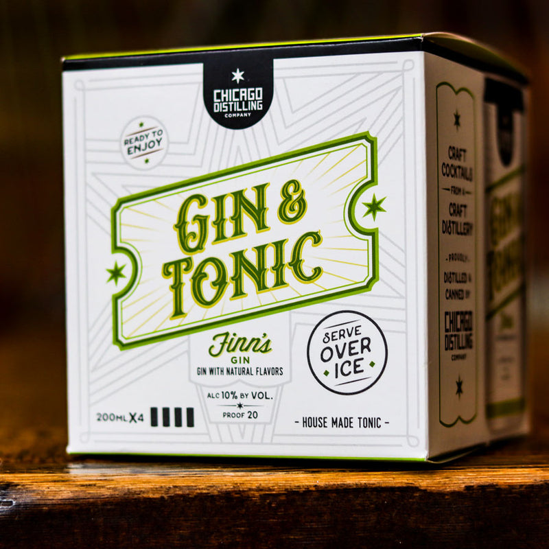 Chicago Distilling Gin & Tonic 200ml. 4PK Cans