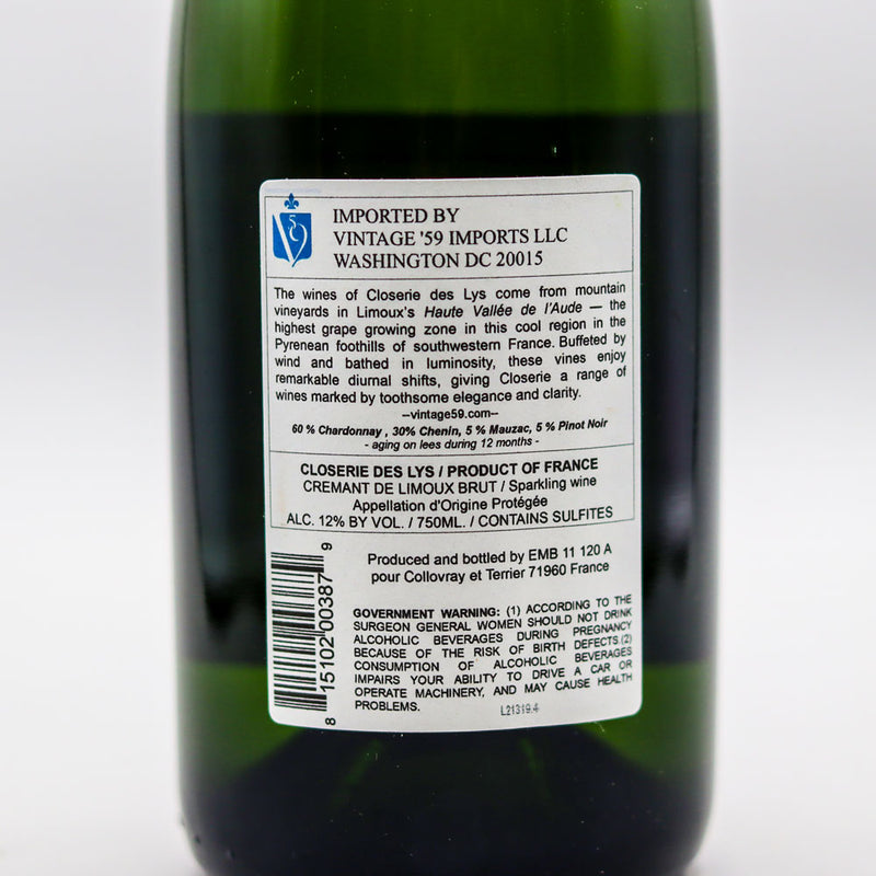 La Closerie Des Lys Cremant De Limoux Sparkling Wine France 750ml
