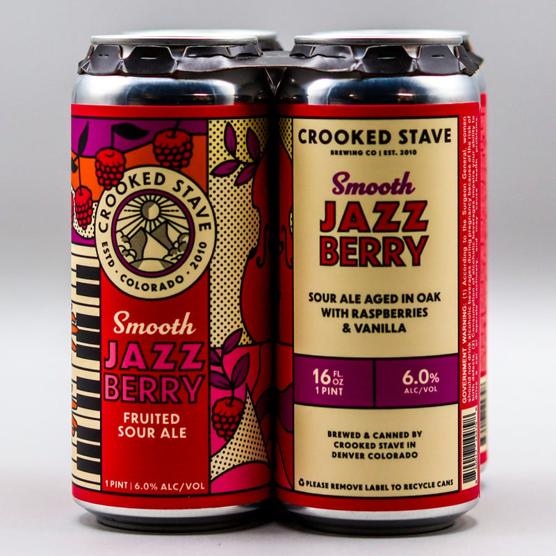 Crooked Stave Smooth Jazz Berry Sour Ale 16 FL. OZ. 4PK Cans