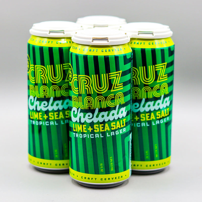 Cruz Blanca Chelada Lime & Sea Salt Lager 16 FL. OZ. 4PK Cans