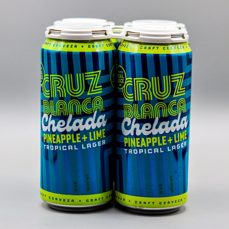 Cruz Blanca Chelada Pineapple Lime 16 FL. OZ. 4PK Cans