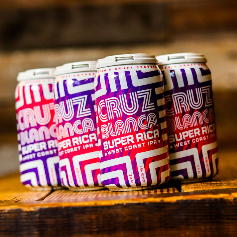 Cruz Blanca Super Rica West Coast IPA 12 FL. OZ. 6PK Cans