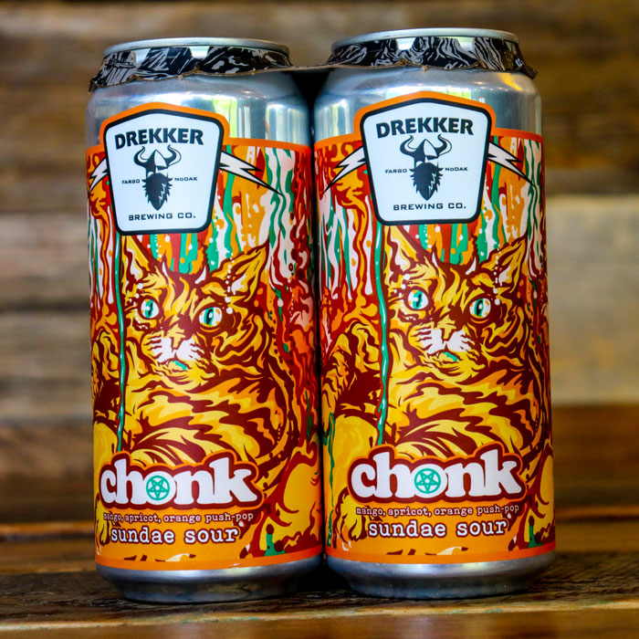 Drekker Chonk Mango Apricot Orange Push Pop Sundae Sour 16 FL. OZ. 4PK Cans