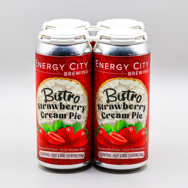 Energy City Bistro Strawberry Cream Pie Berliner-Style Weisse 16 FL. OZ. 4PK Cans