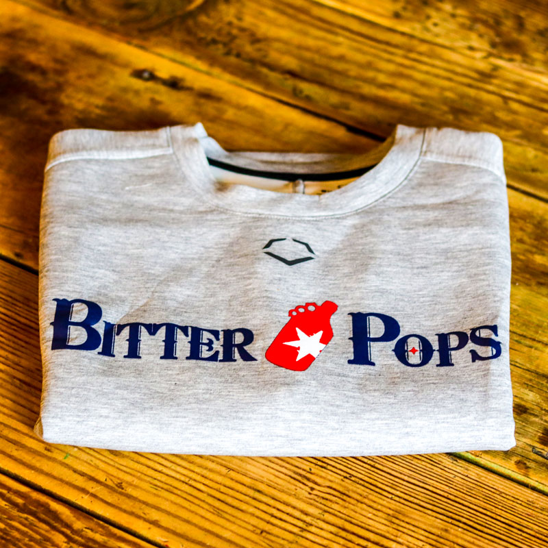 Bitter Pops EvoShield Women's Crop Heather Gray Crewneck