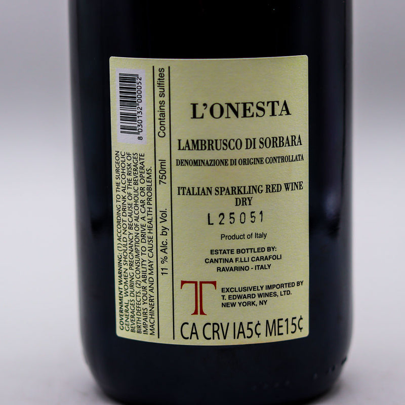 Famiglia Carafoli Lonesta Lambrusco Di Sorbara Sparkling Red Italy 750ml