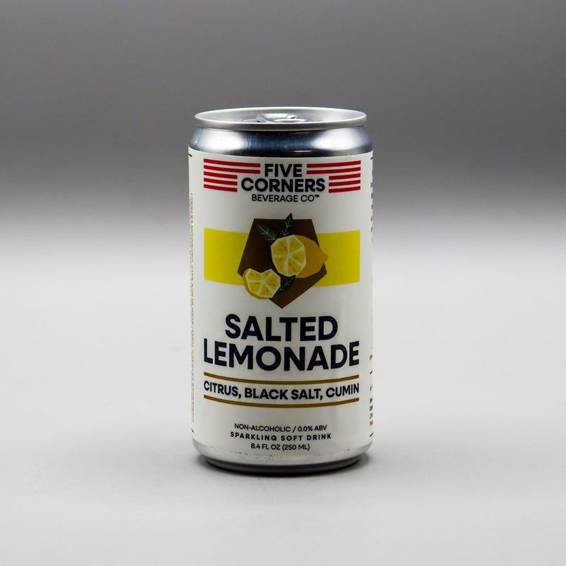 Five Corners Salted Lemonade Sparkling Soft Drink 8.4 FL. OZ. Can