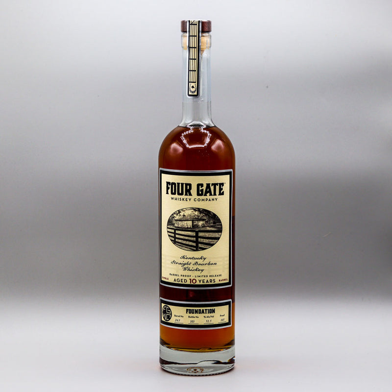 Four Gate Foundation 10 Year Bourbon Whiskey 750ml.