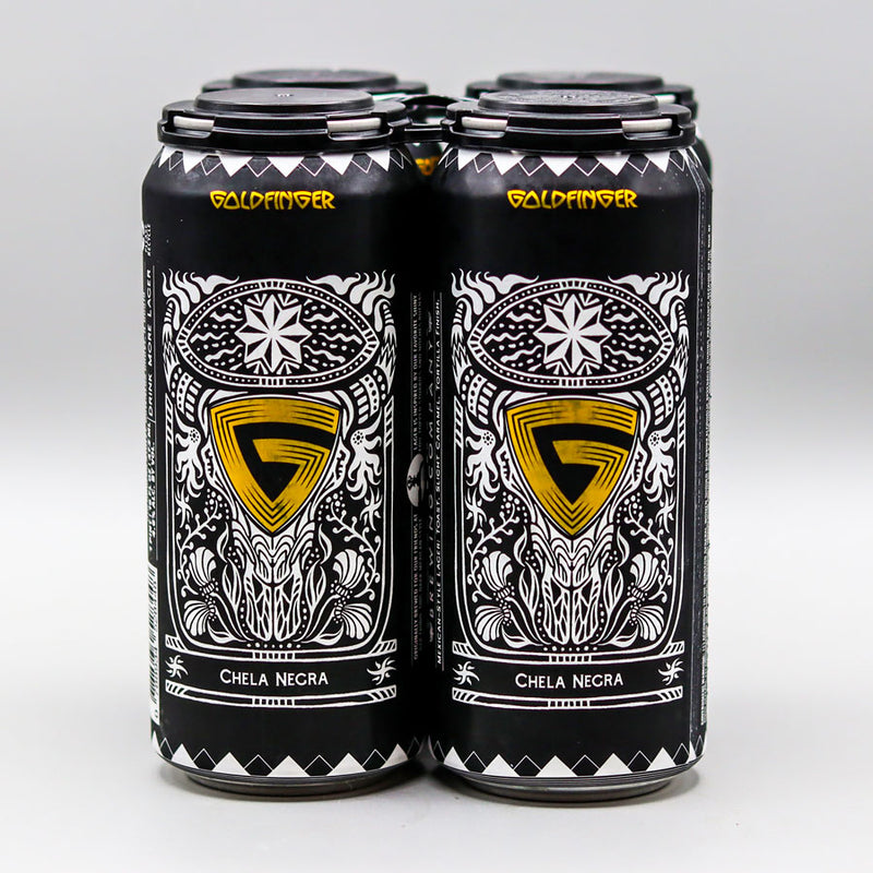 Goldfinger Chela Negra Mexican-Style Lager 16 FL. OZ. 4PK Cans