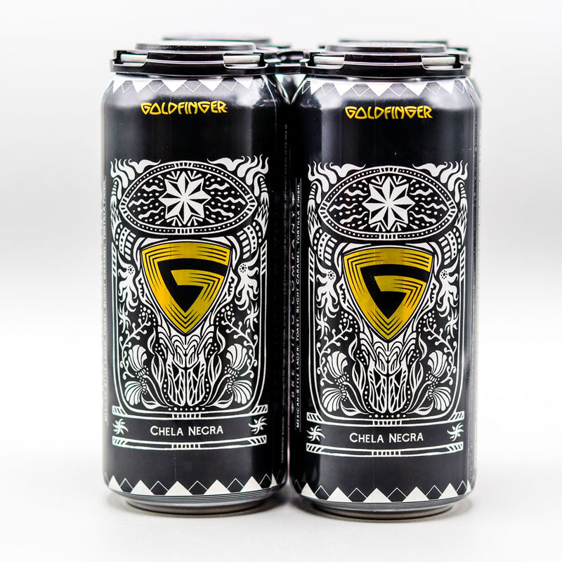 Goldfinger Chela Negra Mexican-Style Lager 16 FL. OZ. 4PK Cans