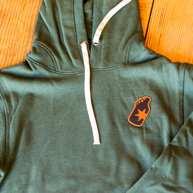 Bitter Pops Unisex Hoodie Hunter Green w/Growler Patch