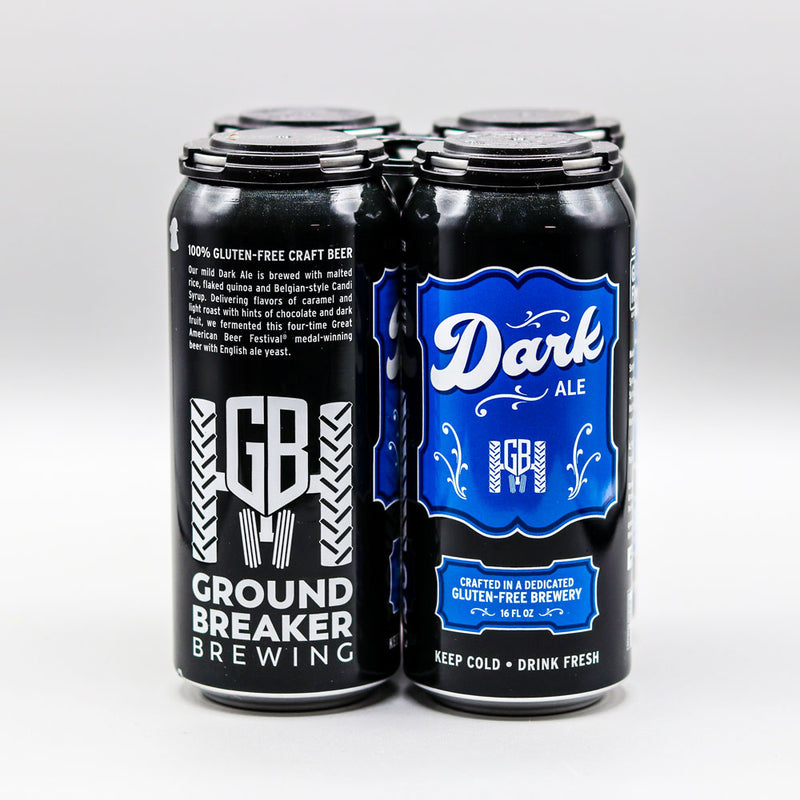 Ground Breaker Gluten Free Dark Ale 16 FL. OZ. 4PK Cans