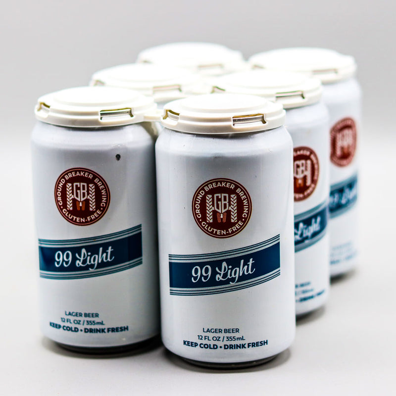 Ground Breaker 99 Light Gluten Free Lager 12 FL. OZ. 6PK Cans