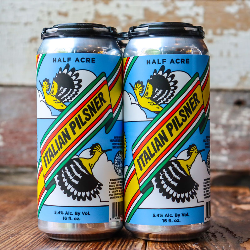 Half Acre Italian Pilsner 16 FL. OZ. 4PK Cans