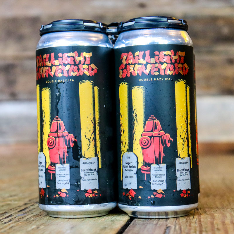 Hidden Hand Tail Light Graveyard Hazy DIPA 16 FL. OZ. 4PK Cans