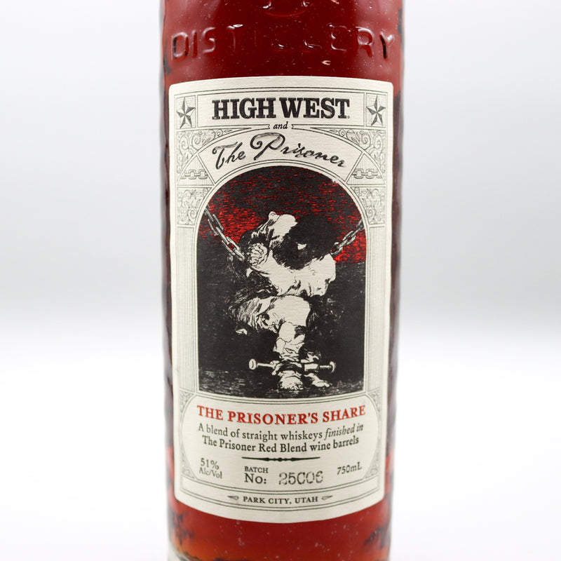 High West The Prisoner's Share Whiskey 750ml.