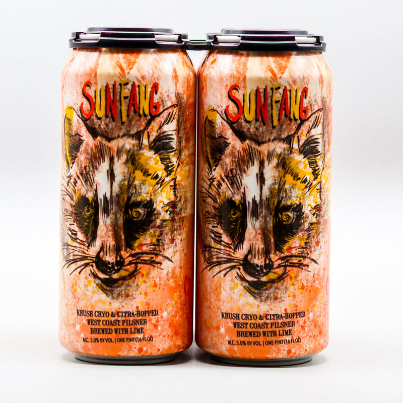 Hop Butcher X Tripping Animals Sun Fang West Coast Pilsner W/Lime 16 FL. OZ. 4PK Cans
