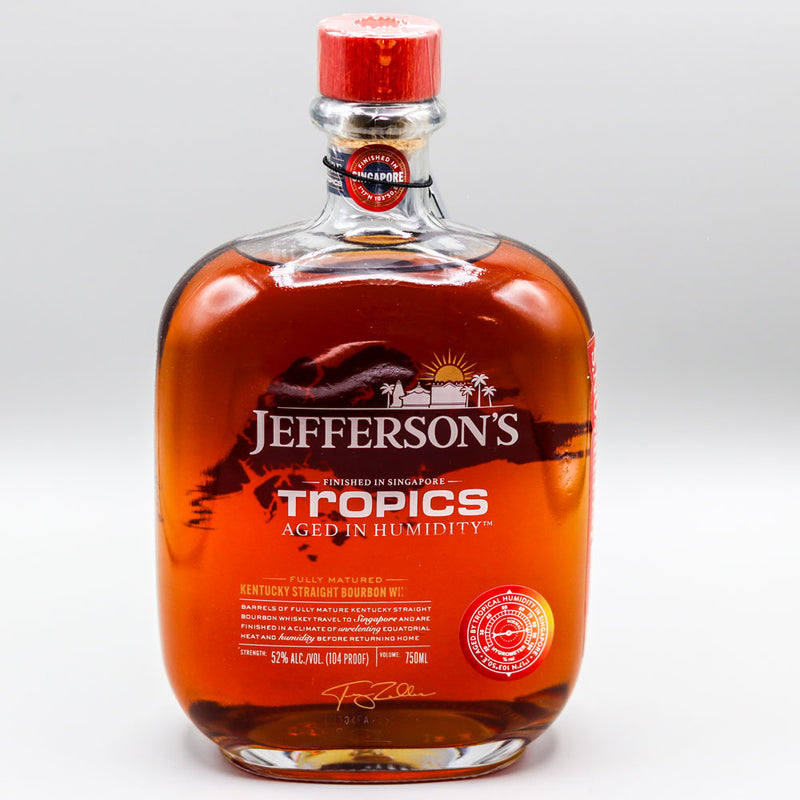 Jefferson's Tropics Bourbon Whiskey 750ml.