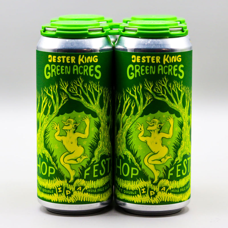 Jester King Green Acres Hop Fest Hazy DIPA 16 FL. OZ. 4PK Cans